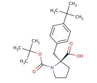Boc-(S)-&alpha;-(4-tert-butylbenzyl)-Pro-OH (CAS 1217855-87-2) - chemical structure image
