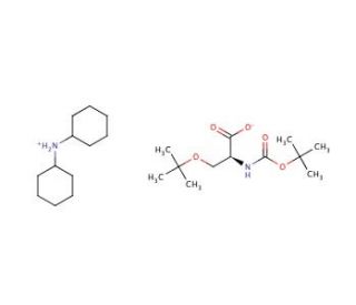 Boc-Ser(tBu)-OH (dicyclohexylammonium) salt (CAS 18942-50-2) - chemical structure image