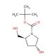 Boc-trans-4-hydroxy-L-prolinol (CAS 61478-26-0) - chemical structure image