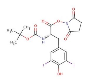 Boc-Tyr(3,5-I2)-OSu (CAS 163679-35-4) - chemical structure image