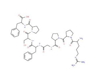 Bradykinin Fragment 1-8 acetate salt (CAS 15958-92-6) - chemical structure image