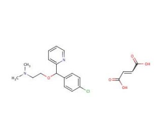 But-2-enedioic acid; {2-[(4-chlorophenyl)(pyridin-2-yl)methoxy]ethyl}dimethylamine - chemical structure image
