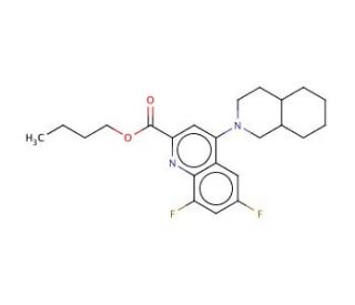 butyl 6,8-difluoro-4-((4aR,8aS)-octahydroisoquinolin-2(1H)-yl)quinoline-2-carboxylate - chemical structure image