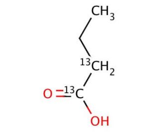 Butyric acid-1,2-13C2 (CAS 286367-72-4) - chemical structure image