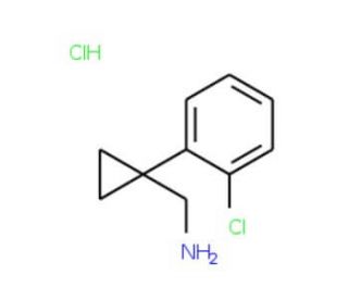 C-[1-(2-Chloro-phenyl)-cyclopropyl]-methylamine hydrochloride - chemical structure image