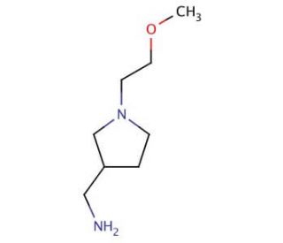 C-[1-(2-Methoxy-ethyl)-pyrrolidin-3-yl]-methylamine (CAS 910443-61-7) - chemical structure image