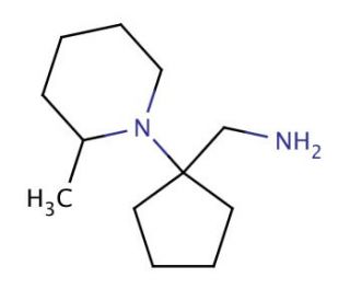 C-[1-(2-Methyl-piperidin-1-yl)-cyclopentyl]-methylamine - chemical structure image