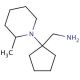 C-[1-(2-Methyl-piperidin-1-yl)-cyclopentyl]-methylamine - chemical structure image