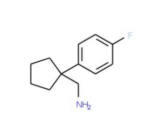 C-[1-(4-Fluoro-phenyl)-cyclopentyl]-methylamine (CAS 75180-50-6) - chemical structure image