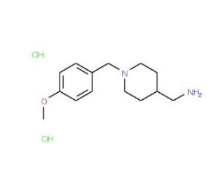 C-[1-(4-Methoxy-benzyl)-piperidin-4-yl]-methylamine dihydrochloride - chemical structure image