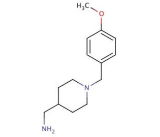 C-[1-(4-Methoxy-benzyl)-piperidin-4-yl]-methylamine - chemical structure image