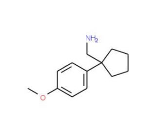 C-[1-(4-Methoxy-phenyl)-cyclopentyl]-methylamine (CAS 23528-54-3) - chemical structure image