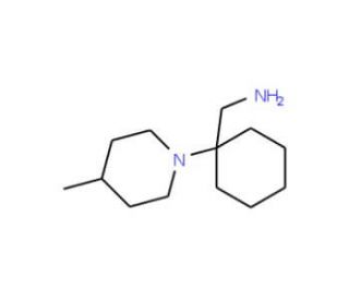 C-[1-(4-Methyl-piperidin-1-yl)-cyclohexyl]-methylamine (CAS 956407-32-2) - chemical structure image