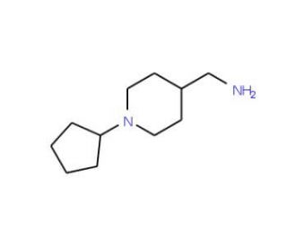 C-(1-Cyclopentyl-piperidin-4-yl)-methylamine (CAS 132864-60-9) - chemical structure image