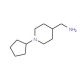 C-(1-Cyclopentyl-piperidin-4-yl)-methylamine (CAS 132864-60-9) - chemical structure image