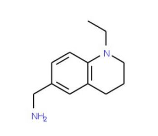C-(1-Ethyl-1,2,3,4-tetrahydro-quinolin-6-yl)-methylamine - chemical structure image