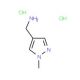 C-(1-Methyl-1H-pyrazol-4-yl)-methylamine dihydrochloride - chemical structure image