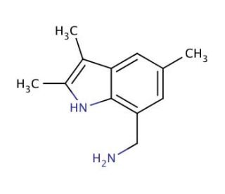 C-(2,3,5-Trimethyl-1H-indol-7-yl)-methylamine - chemical structure image