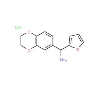C-(2,3-Dihydro-benzo[1,4]dioxin-6-yl)-C-furan-2-yl-methylamine hydrochloride - chemical structure image