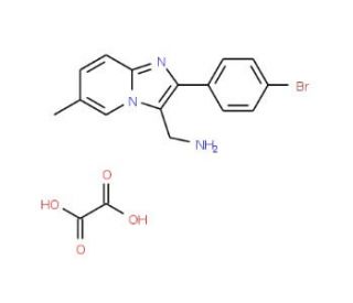 C-[2-(4-Bromo-phenyl)-6-methyl-imidazo[1,2-a]-pyridin-3-yl]-methylamine oxalate - chemical structure image