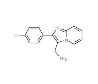 C-[2-(4-Chloro-phenyl)-imidazo[1,2-a]pyridin-3-yl]methylamine - chemical structure image