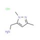 C-(2,5-Dimethyl-2H-pyrazol-3-yl)-methylamine hydrochloride - chemical structure image