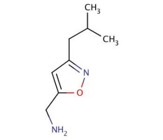 C-(3-Isobutyl-isoxazol-5-yl)-methylamine - chemical structure image
