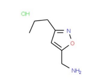 C-(3-Propyl-isoxazol-5-yl)-methylamine hydrochloride - chemical structure image