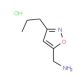 C-(3-Propyl-isoxazol-5-yl)-methylamine hydrochloride - chemical structure image