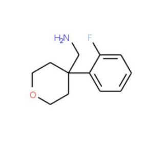 C-[4-(2-Fluoro-phenyl)-tetrahydro-pyran-4-yl]-methylamine (CAS 889939-78-0) - chemical structure image