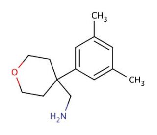 C-[4-(3,5-Dimethyl-phenyl)-tetrahydro-pyran-4-yl]-methylamine - chemical structure image