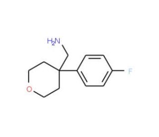 C-[4-(4-Fluoro-phenyl)-tetrahydro-pyran-4-yl]-methylamine (CAS 889939-79-1) - chemical structure image
