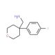 C-[4-(4-Fluoro-phenyl)-tetrahydro-pyran-4-yl]-methylamine (CAS 889939-79-1) - chemical structure image
