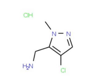 C-(4-Chloro-2-methyl-2H-pyrazol-3-yl)-methylamine hydrochloride - chemical structure image