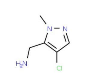 C-(4-Chloro-2-methyl-2H-pyrazol-3-yl)-methylamine - chemical structure image