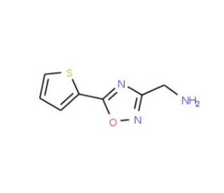 C-(5-Thiophen-2-yl-[1,2,4]oxadiazol-3-yl)-methylamine (CAS 946776-75-6) - chemical structure image
