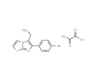 C-[6-(4-Bromo-phenyl)-imidazo[2,1-b]thiazol-5-yl]-methylamine oxalic acid salt - chemical structure image