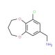 C-(9-Chloro-3,4-dihydro-2H-benzo[b][1,4]dioxepin-7-yl)-methylamine - chemical structure image