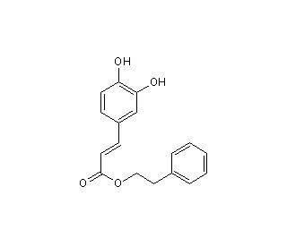 Caffeic acid phenethyl ester (CAS 104594-70-9) - chemical structure image