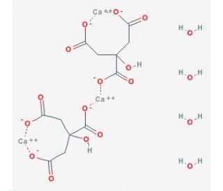 Calcium citrate tribasic tetrahydrate (CAS 5785-44-4) - chemical structure image