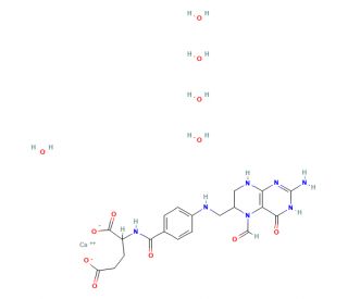 Calcium folinate pentahydrate (CAS 41927-89-3) - chemical structure image