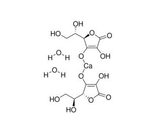 Calcium L-ascorbate dihydrate (CAS 5743-28-2) - chemical structure image