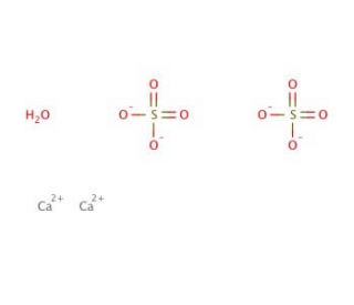 Calcium sulfate hemihydrate (CAS 10034-76-1) - chemical structure image