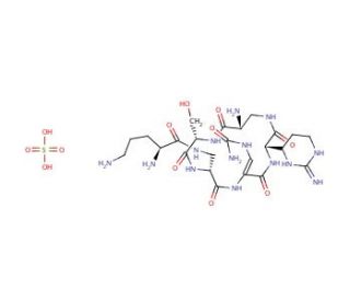 Capreomycin sulfate from Streptomyces capreolus (CAS 1405-37-4) - chemical structure image