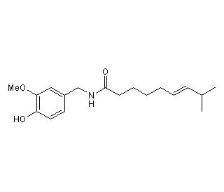 Capsaicin (CAS 404-86-4) - chemical structure image