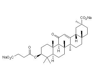 Carbenoxolone disodium (CAS 7421-40-1) - chemical structure image