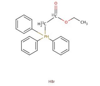 (Carbethoxymethyl-1,2-13C2)triphenylphosphonium bromide (CAS 109376-35-4) - chemical structure image