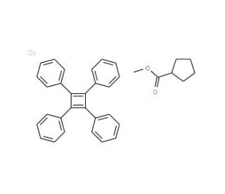 (Carbomethoxycyclopentadiene)(tetraphenylcyclobutadiene)cobalt(I) - chemical structure image