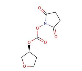 Carbonic Acid 2,5-Dioxopyrrolidin-1-yl (S)-Tetrahydrofuran-3-yl Ester (CAS 138499-08-8) - chemical structure image