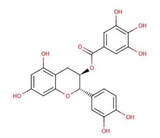 (&minus;)-Catechin gallate (CAS 130405-40-2) - chemical structure image